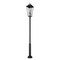 Z-Lite Gannon 5 Light Outdoor Post Mounted Fixture, 16in. W x 134.75in. H, Black 5008PHXXLR-5010P-BK - alternate 2